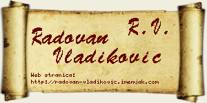 Radovan Vladiković vizit kartica